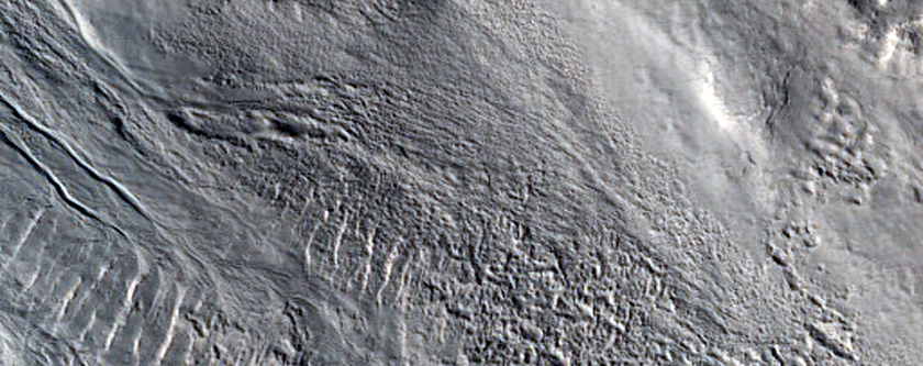 Gullied Crater Wall
