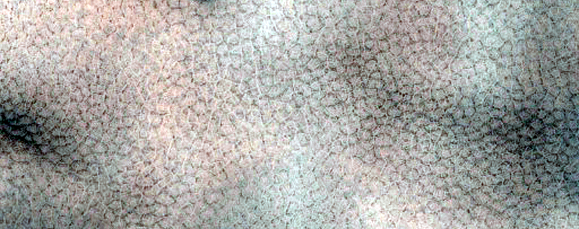 Layered Ejecta from a 7-Kilometer Impact Crater
