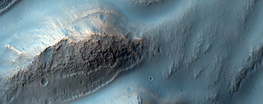 Channels on Crater Wall in Terra Cimmeria
