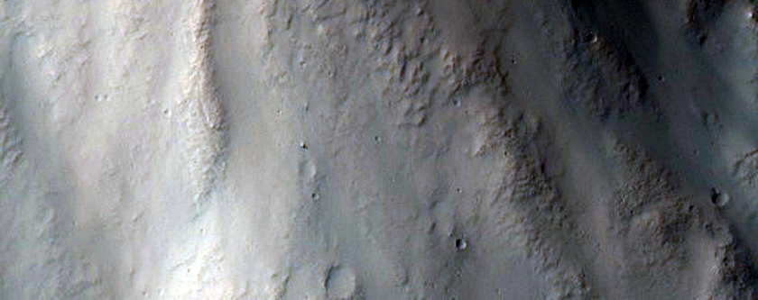 Crater on Floor of Dejnev Crater
