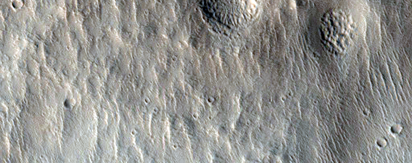 Sinuous Ridges in Association with Degraded Valley Fill Material
