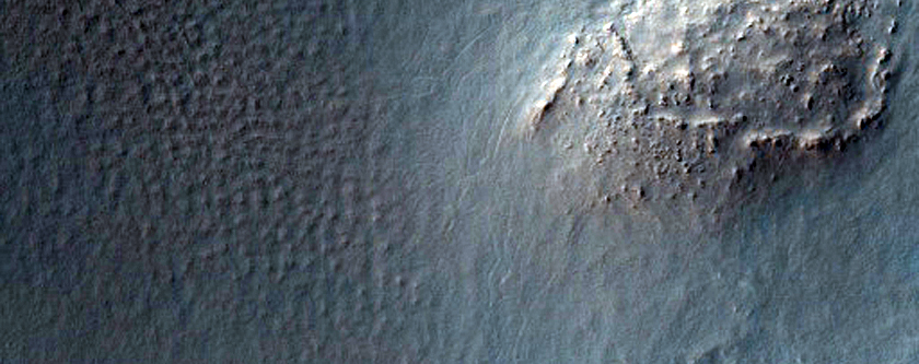 Smaller Crater on the Floor of Huggins Crater
