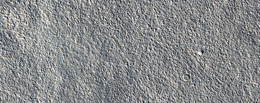 Northwest Elysium Planitia Terrain Across Flow Boundary
