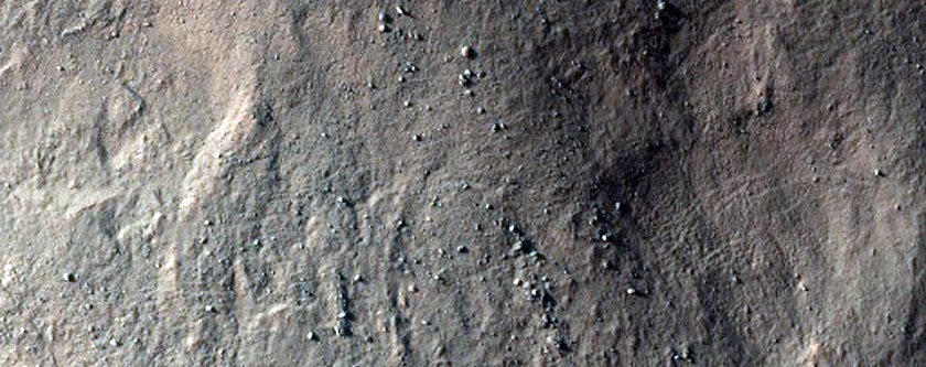 Gully with Bright Deposit
