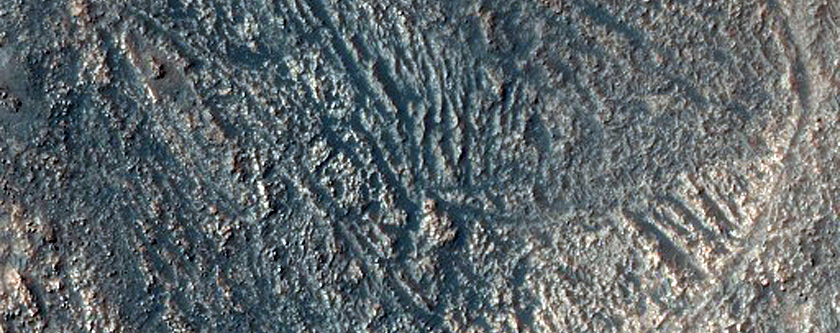 Bedrock Layers Exposed in West Proctor Crater
