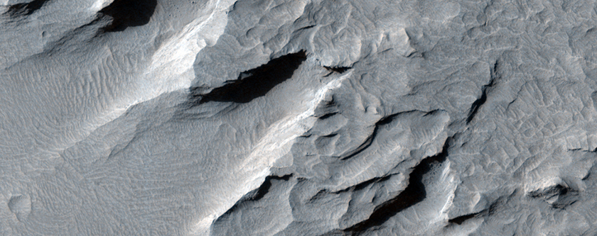 Estrato en un montículo central del cráter Gale