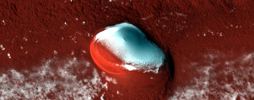 Crater on the North Polar Layered Deposits