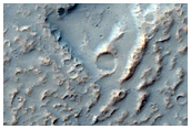 Possible Lava Flows in Daedalia Planum Embaying A Hill