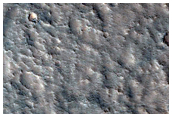 Shallow Channel in Crater as Seen in CTX Image 