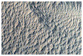 Crater South of Olympus Mons