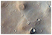 Lobate Features West of Olympus Mons Basal Scarp