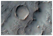 Fresh 10-Kilometer Diameter Unnamed Crater in Terra Sabaea