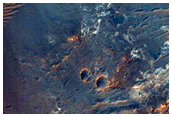 Mawrth Region Crater with Possible Sedimentary Features