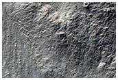 Mass Wasting Feature near Reull Vallis