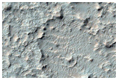 Mottled Patterns on Crater Floor in Hesperia Planum