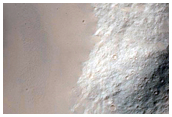 Bedrock Exposed in an Impact Crater