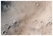 Fan-Like Form on Floor of Crater East of Schiaparelli Crater