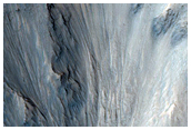 Layers in Mesa Wall in Deuteronilus Mensae