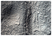 Channels in Crater Rim in Terra Cimmeria