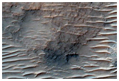 Eroded Floor of a Filled Crater