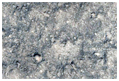 Flows and Crater Rim in Lunae Planum