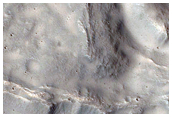 Surface Features Near Rim of Adams Crater