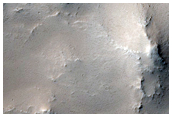 Wrinkle Ridge and Crater Intersection in Terra Sabaea