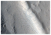 Valleys on Northern Flank of Hecates Tholus