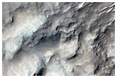 Possible Columnar Jointing in Crater Near Isidis Planitia