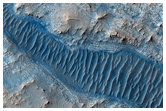 Jezero Krateri’ne bağlı bir vadinin kestiği katmanlaşmış maddeler