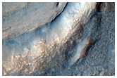 Gullies or Mass Movement Features in North Mid-Latitude Crater