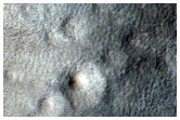 Leveed Channel Near Impact Crater