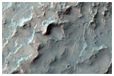 Lineations in Eroded Material in Flaugergues Crater
