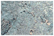 Bedrock Exposure on West Side of Mound in Gale Crater
