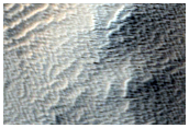 Valley Features Among Ridges in Arsia Sulci Region