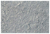 Circular Feature and Cone Cluster in Platy Lavas in Cerberus Palus
