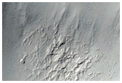 Crater Exposed Bedrock on South Flank of Apollinaris Mons