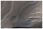 Bedrock Exposures in a Large Crater
