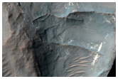 Layered Bedrock on Crater Floor