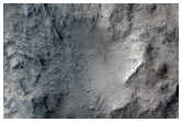 Section of Havel Vallis with Channel Entering a Large Impact Crater