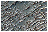 Mounds and Small Ridges along Wrinkle Ridge on Huygens Crater Floor
