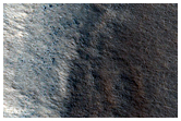 Polar Crater Rim and Ejecta
