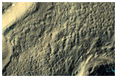 Large Ridges and Hollows in Crater East of Hellas Region
