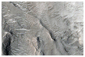 Possible Inverted Channels and Light Toned Material on Crater Floor

