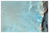 Deformed Crater on Huygens Crater Floor
