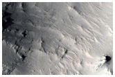 Flow Lobe on Floor of Nested Crater in Northern Terra Sabaea

