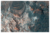 Layering in Crater in Mawrth Vallis
