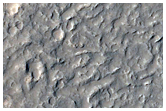 Lava Flows in Crater in Southwestern Daedalia Planum
