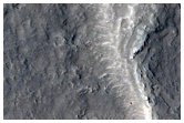 Lava Flows in Crater in Southwestern Daedalia Planum

