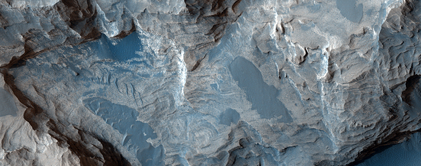 Estratificacin en un crter en Meridiani Planum